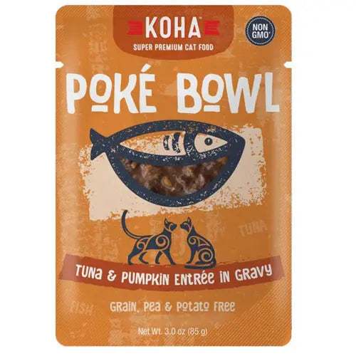 Koha Cat Grain Free Pok Tuna and Pumpkin 3oz.(Case of 24) Koha