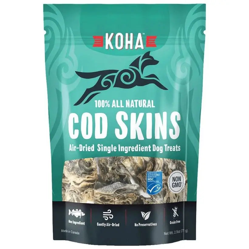 Koha Dog Grain Free Air Dried Cod Skins 2.5oz. Koha