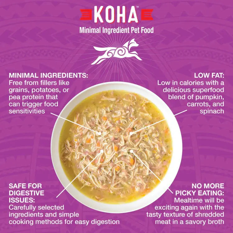 Koha Dog Grain Free Shredded Chicken And Beef 12.5oz. (Case of 12) Koha