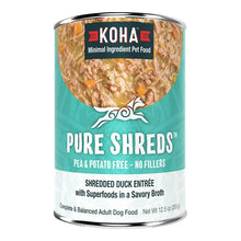 Koha Dog Grain Free Shredded Duck 12.5oz. (Case of 12) Koha