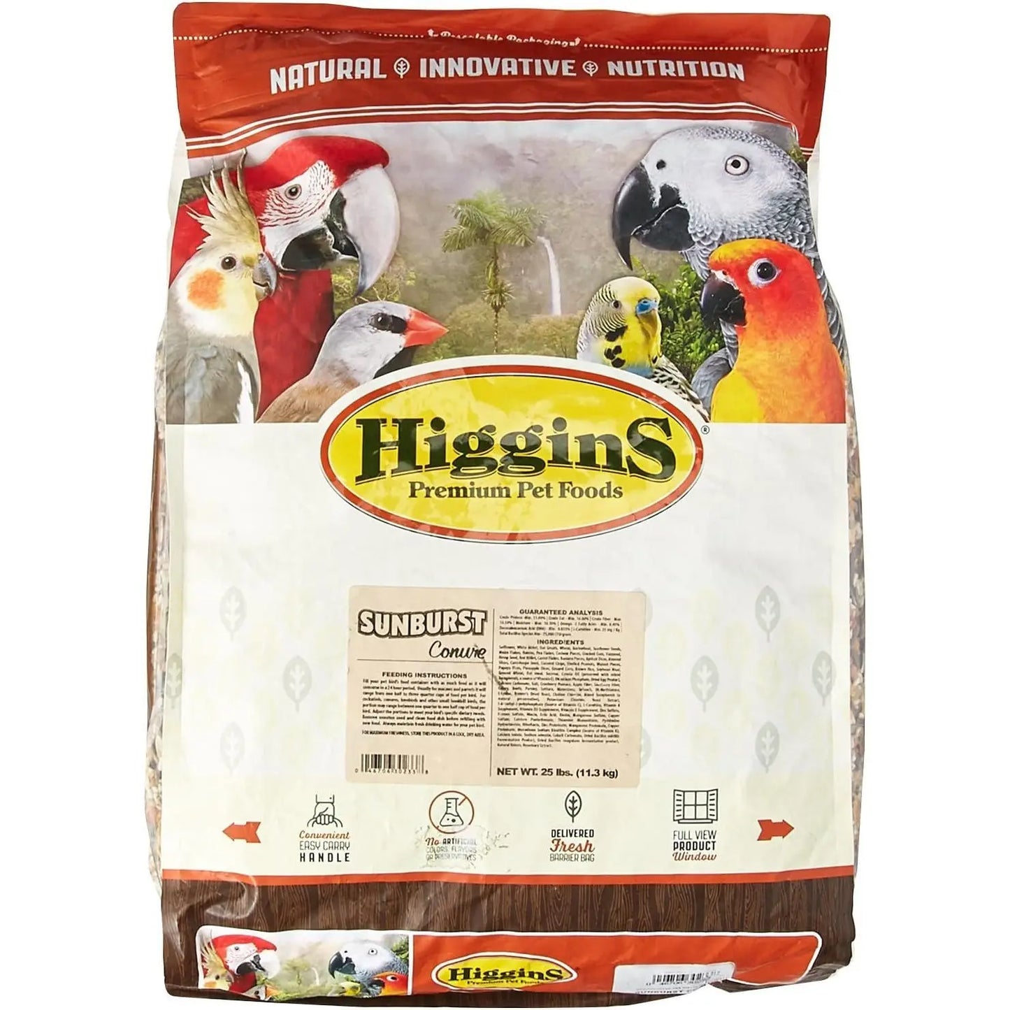 Sunburst Gourmet Blend Conure 25 Lb Higgins