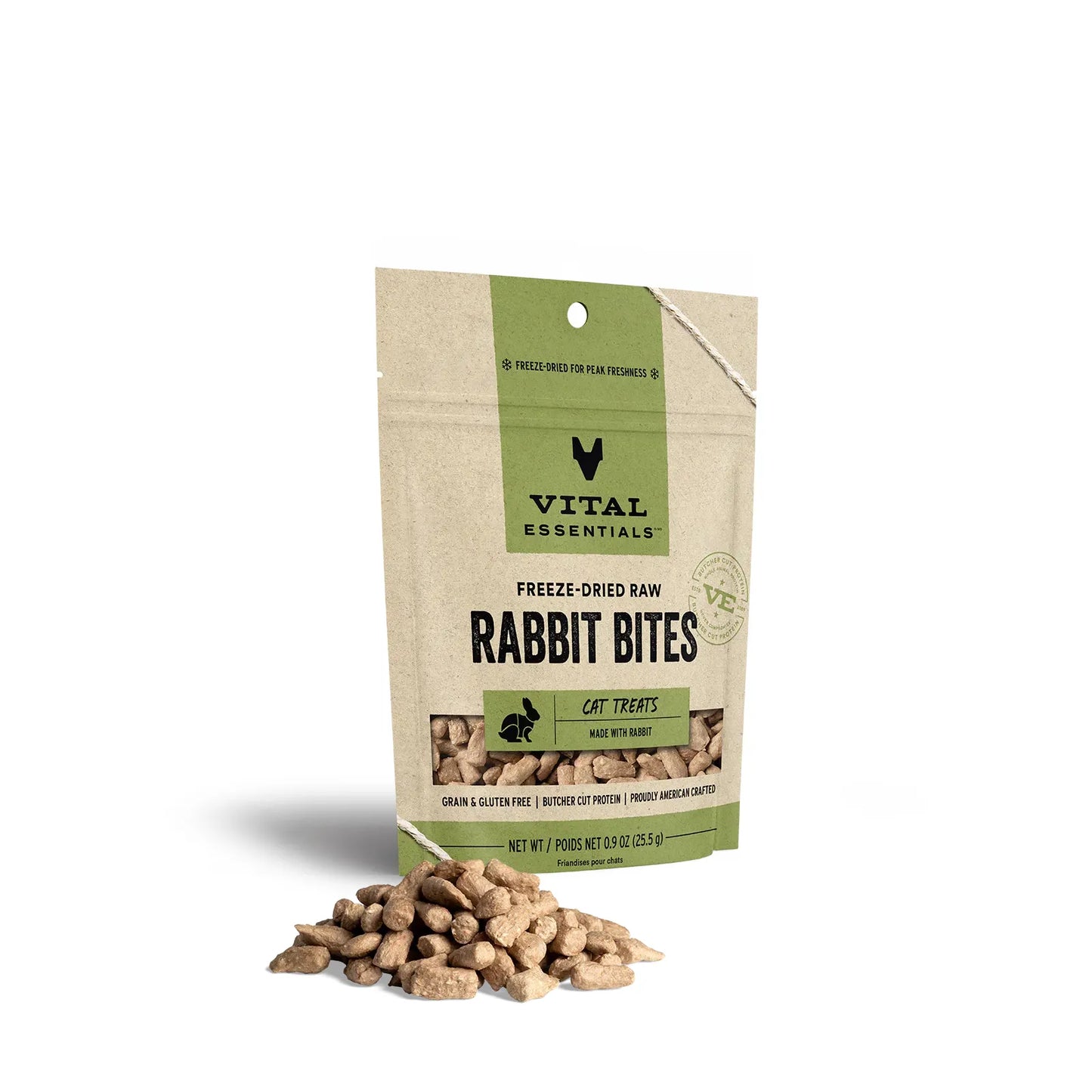 Vital Essentials Cat Freeze-Dried Treat Bites Rabbit 0.9oz. Vital Essentials