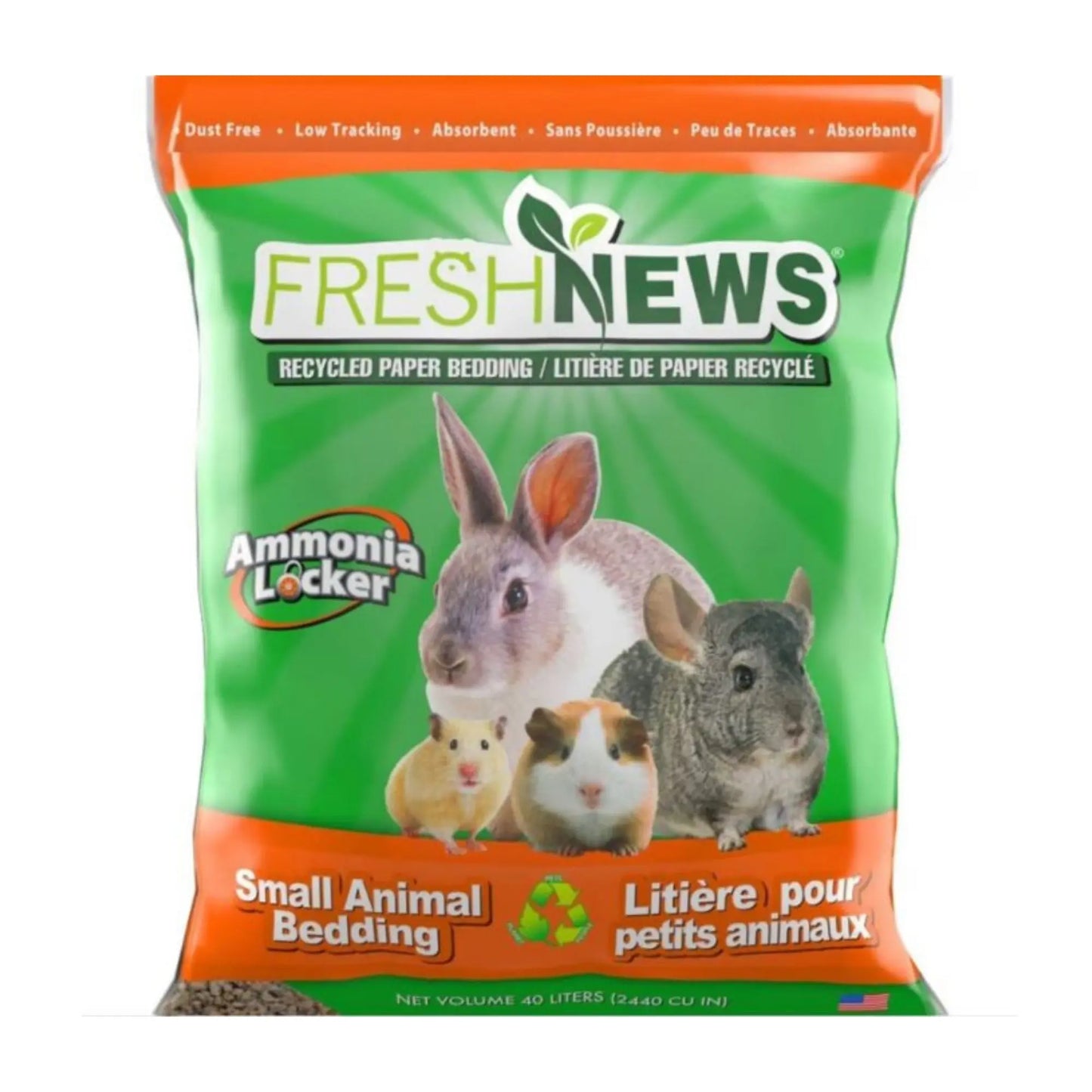 Fresh News Small Animal Bedding Gray 40 L Fresh News