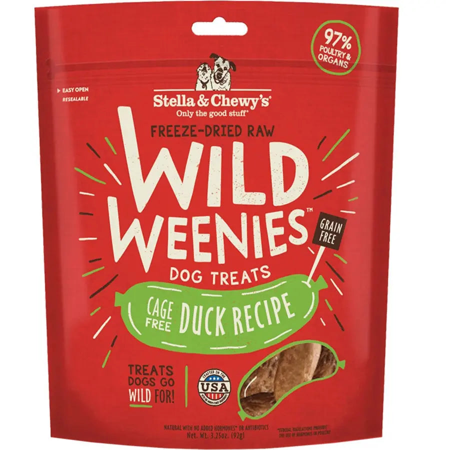 Stella And Chewys Dog Freeze Dried Weenie Duck 3.25 oz. Stella & Chewys