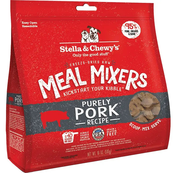 Stella And Chewys Dog Freeze-Dried Mixer Pork 18 oz. Stella & Chewys