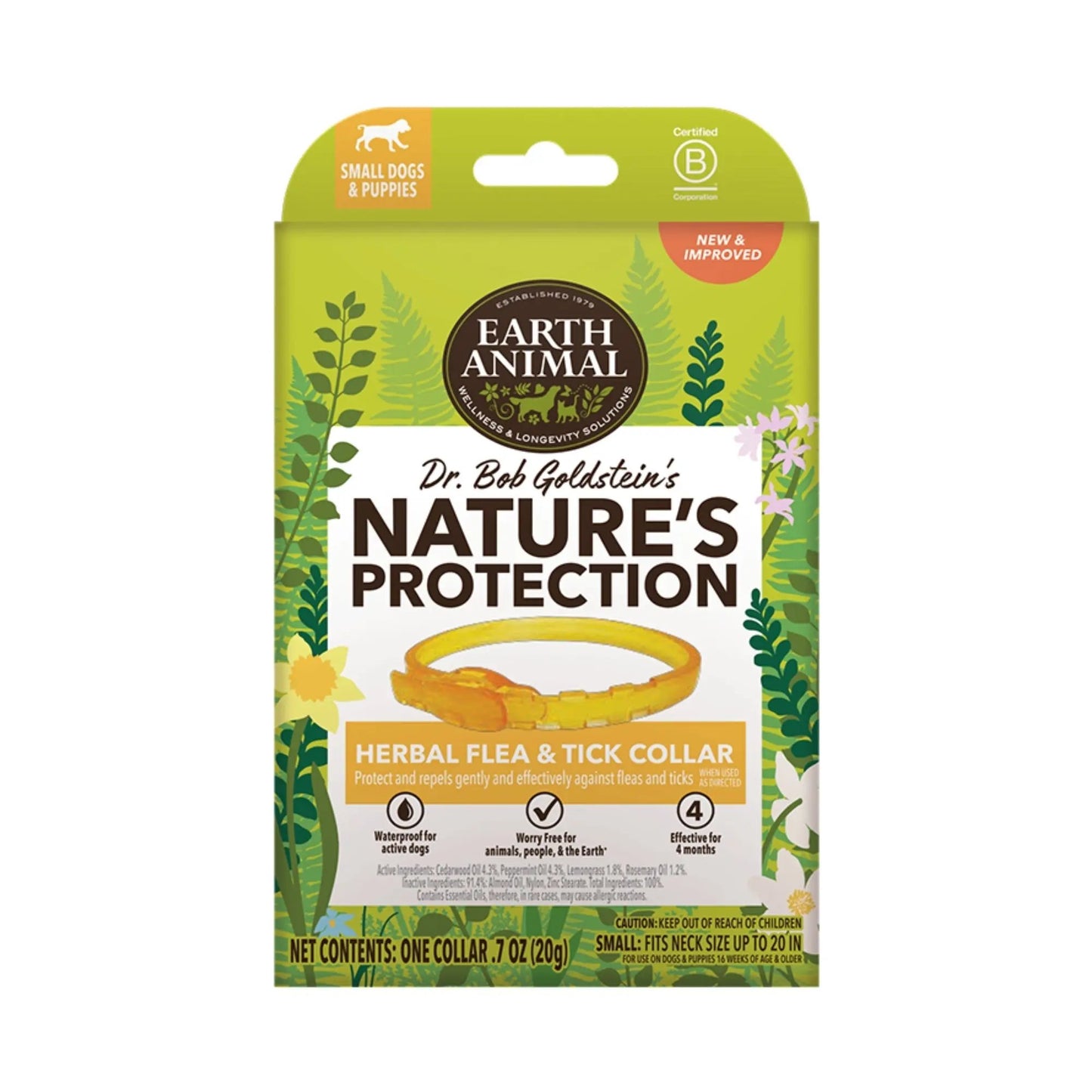 Earth Animal Herbal Flea And Tick Collar For Small Dogs Earth Animal