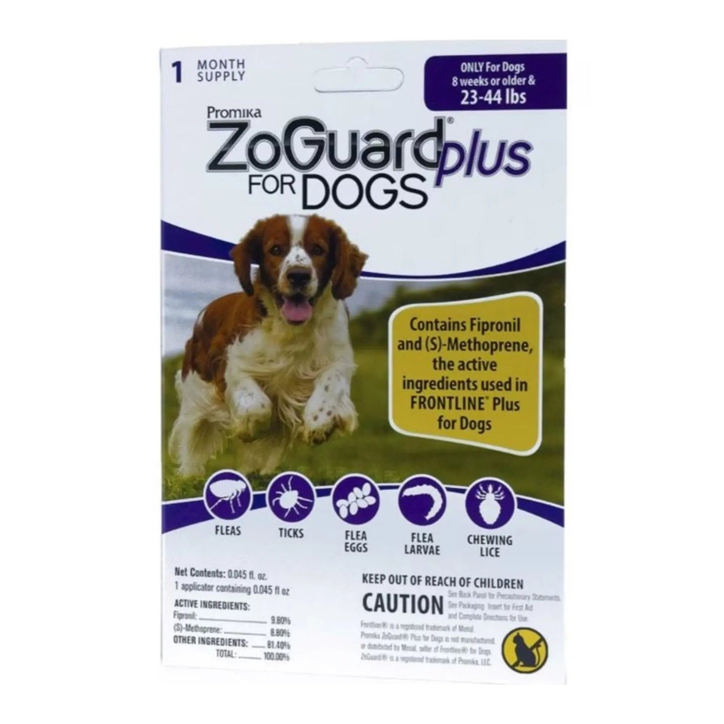 Zoguard Plus Spot-On Singles For Dogs 23-44 Lb-1 Pk Zoguard