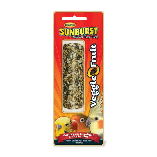 Sunburst Avian Treat Stick Veggie/Fruit 3oz. Higgins