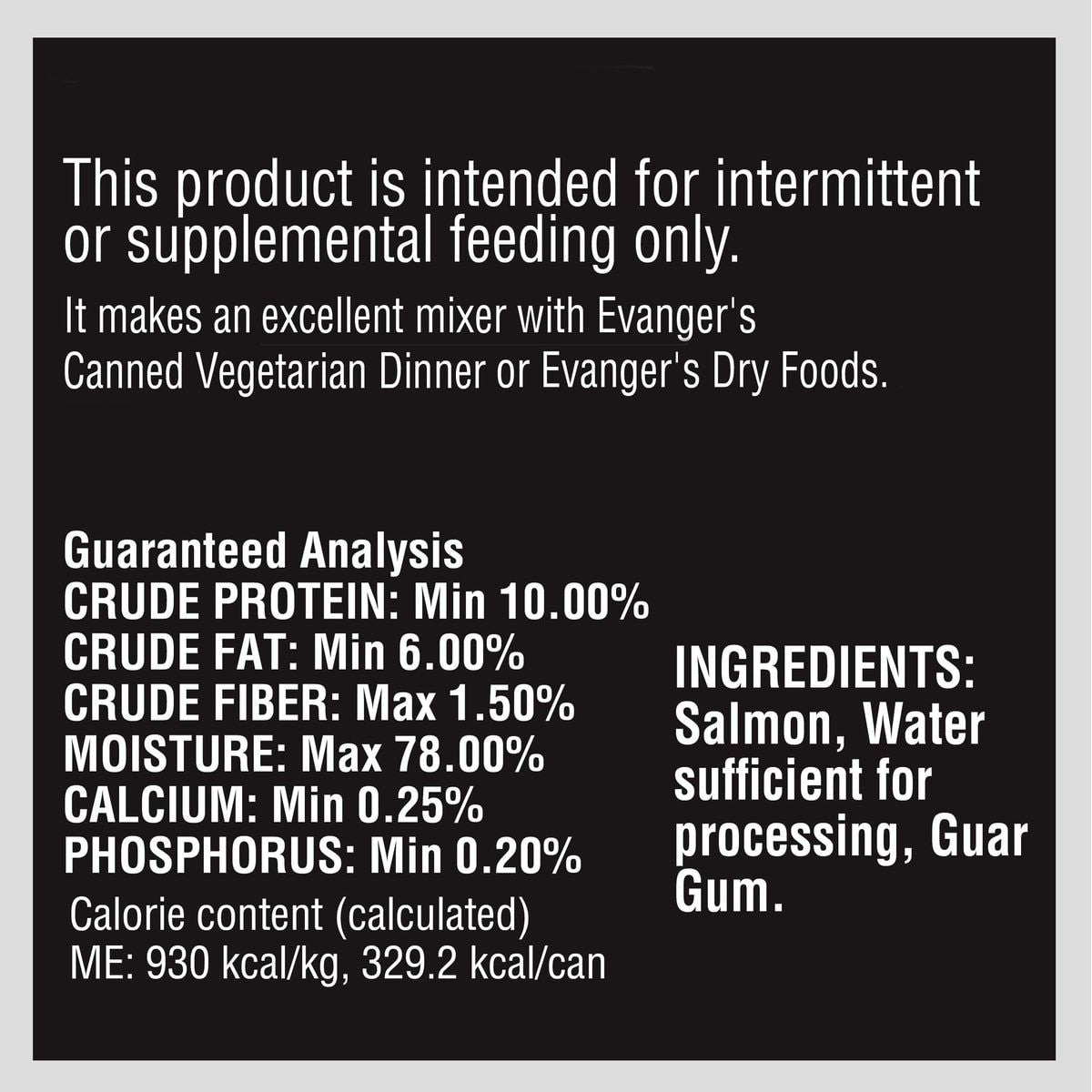 Evanger's Grain-Free Salmon Canned Dog & Cat Food Garver