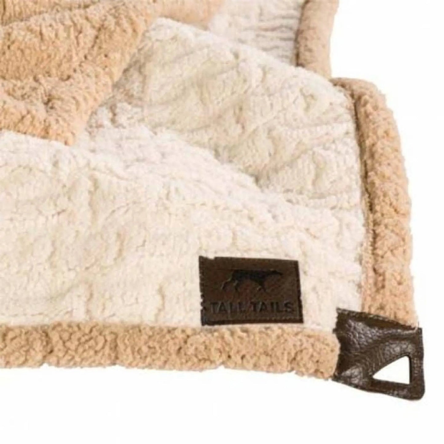 Tall Tails Micro Sherpa Bone/Cream Blanket 30"x40" Deux Frenchies