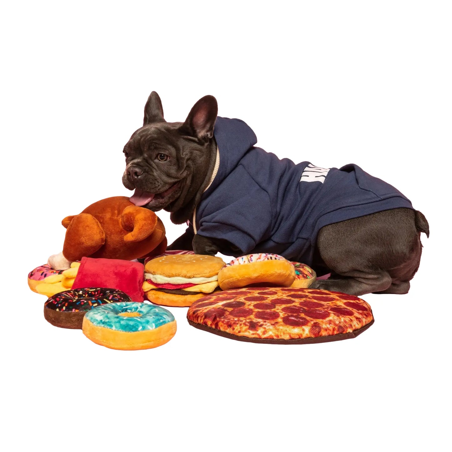10" Pizza Squeaky Dog Toy fabdog