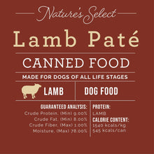 Nature's Select - Lamb & Rice Formula Paté Nature's Select