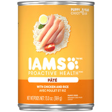 IAMS Proactive Health Paté Puppy Wet Dog Food Pate w/Chicken & Rice 13.2oz IAMS