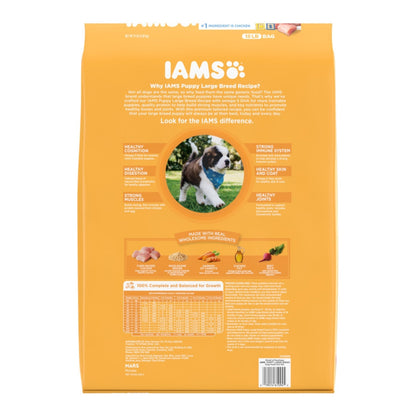 IAMS Smart Large Breed Puppy Dry Dog Food Real Chicken 15lb IAMS