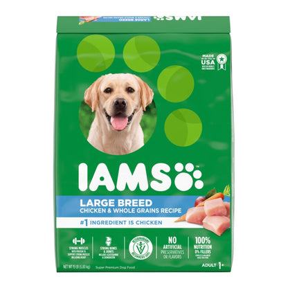 IAMS High Protein Large Breed Adult Dry Dog Food Real Chicken 15lb IAMS