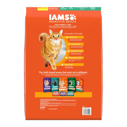 IAMS Proactive Health Hairball Care Adult Dry Cat Food Chicken & Salmon 16lb IAMS