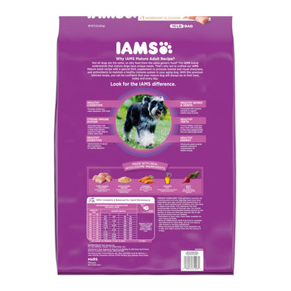 IAMS Mature Adult Senior Dry Dog Food Real Chicken 15lb IAMS