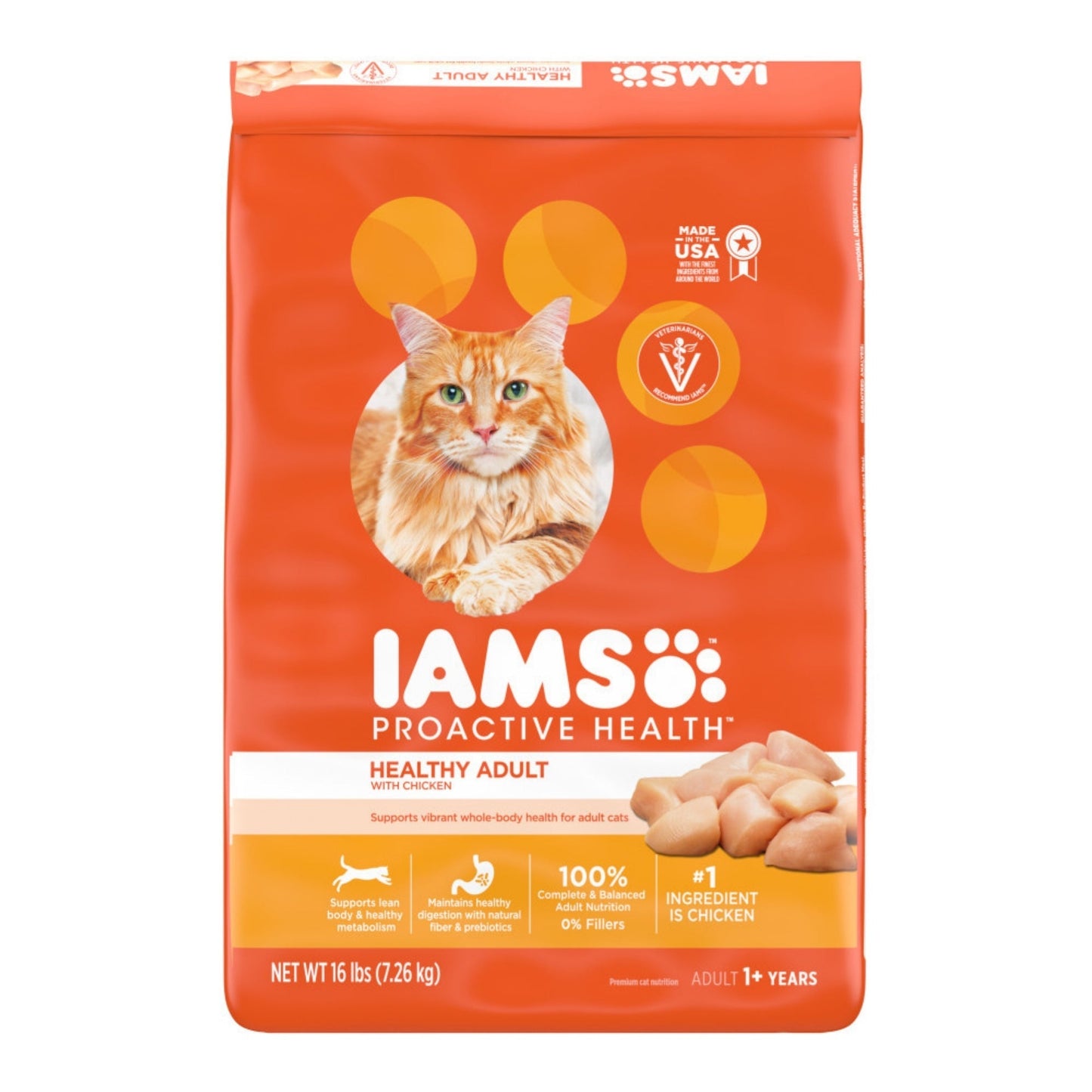 IAMS Proactive Health Adult Dry Cat Food Chicken 16lb IAMS