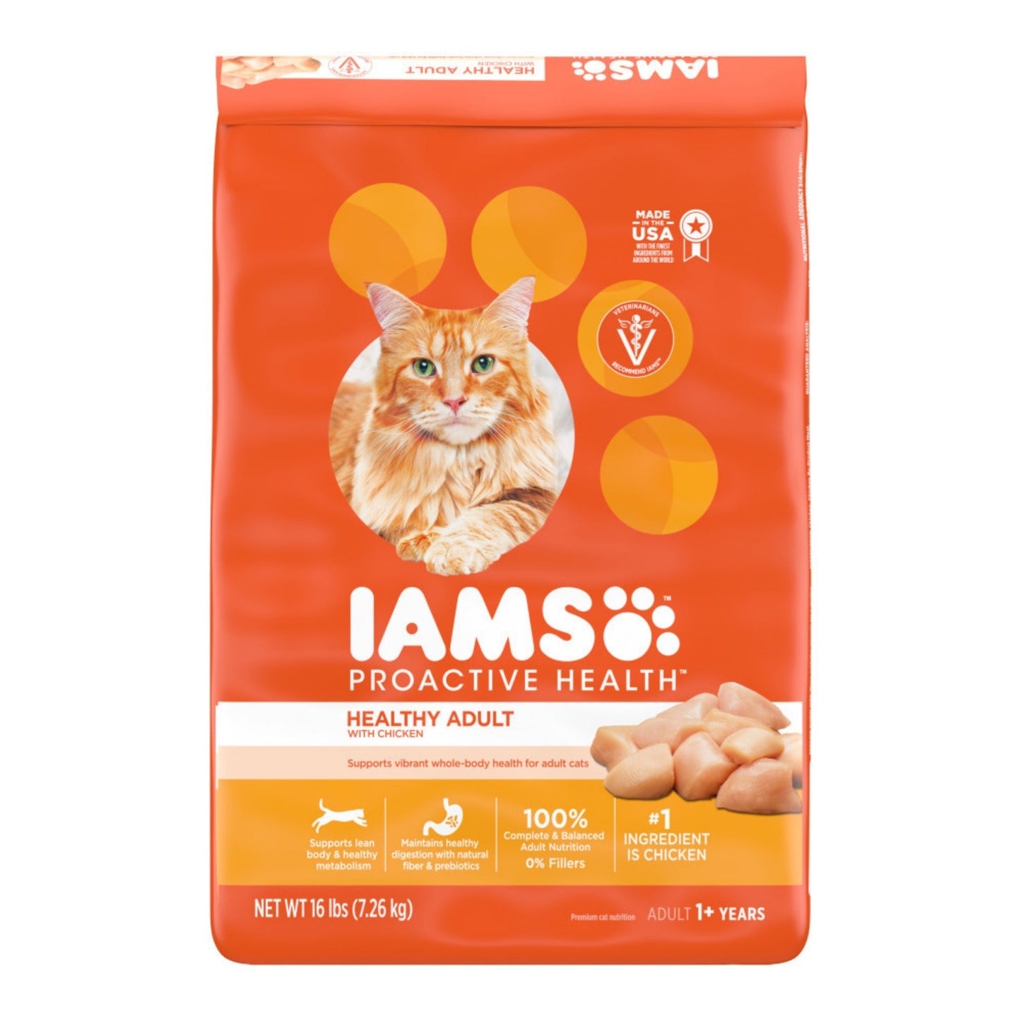 IAMS Proactive Health Adult Dry Cat Food Chicken 22lbs IAMS
