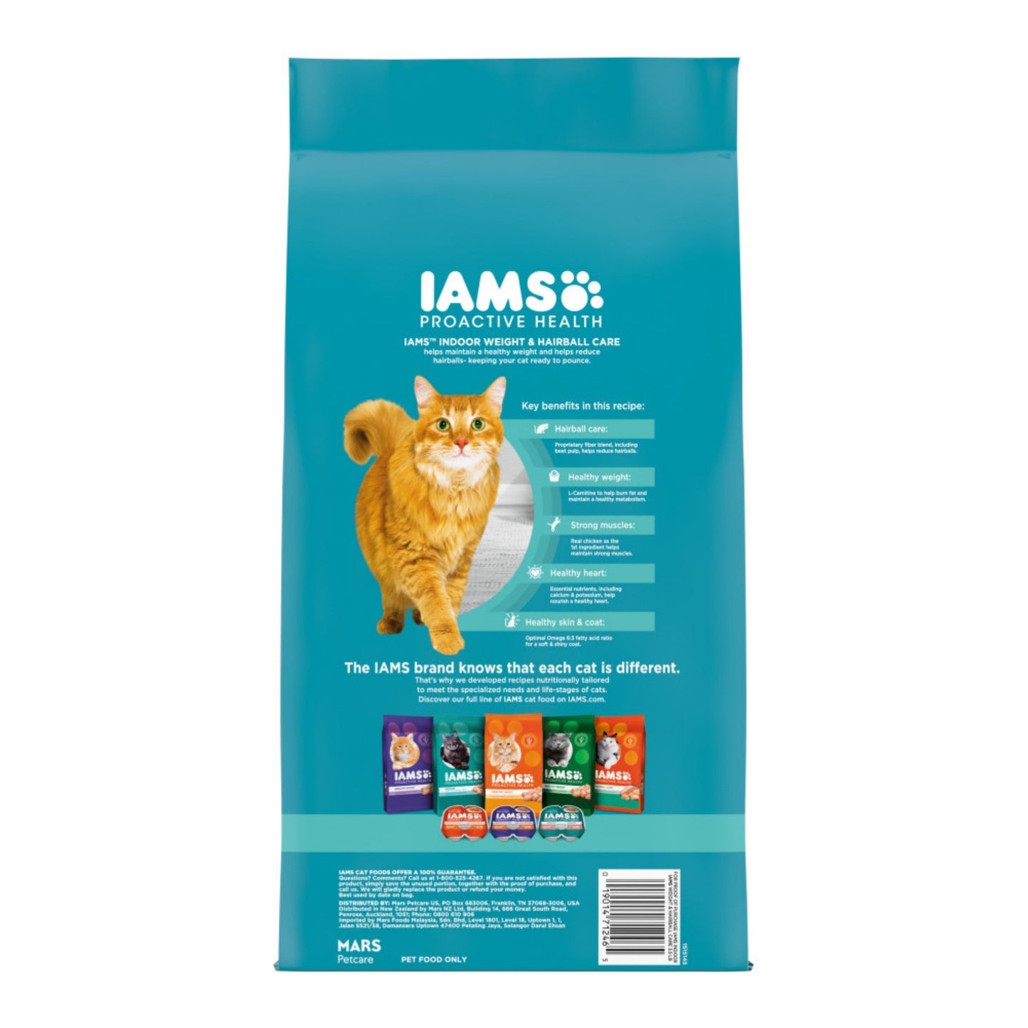 IAMS Proactive Health Weight Control & Hairball Care Indoor Adult Dry Cat Food Chicken & Turkey 3.5lb IAMS