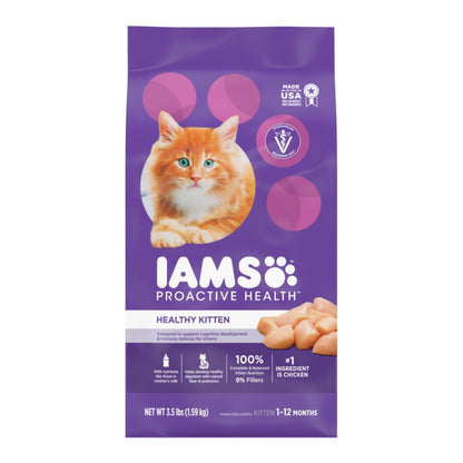 IAMS Proactive Health Kitten Dry Cat Food Chicken 3.5lb IAMS