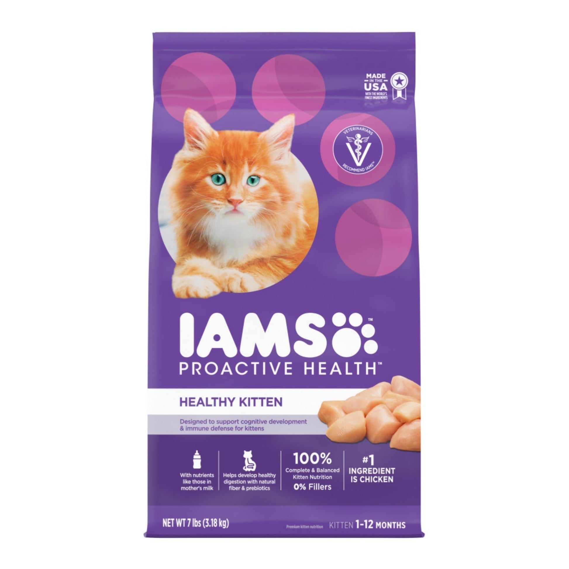 IAMS Proactive Health Kitten Dry Cat Food Chicken 7lb IAMS