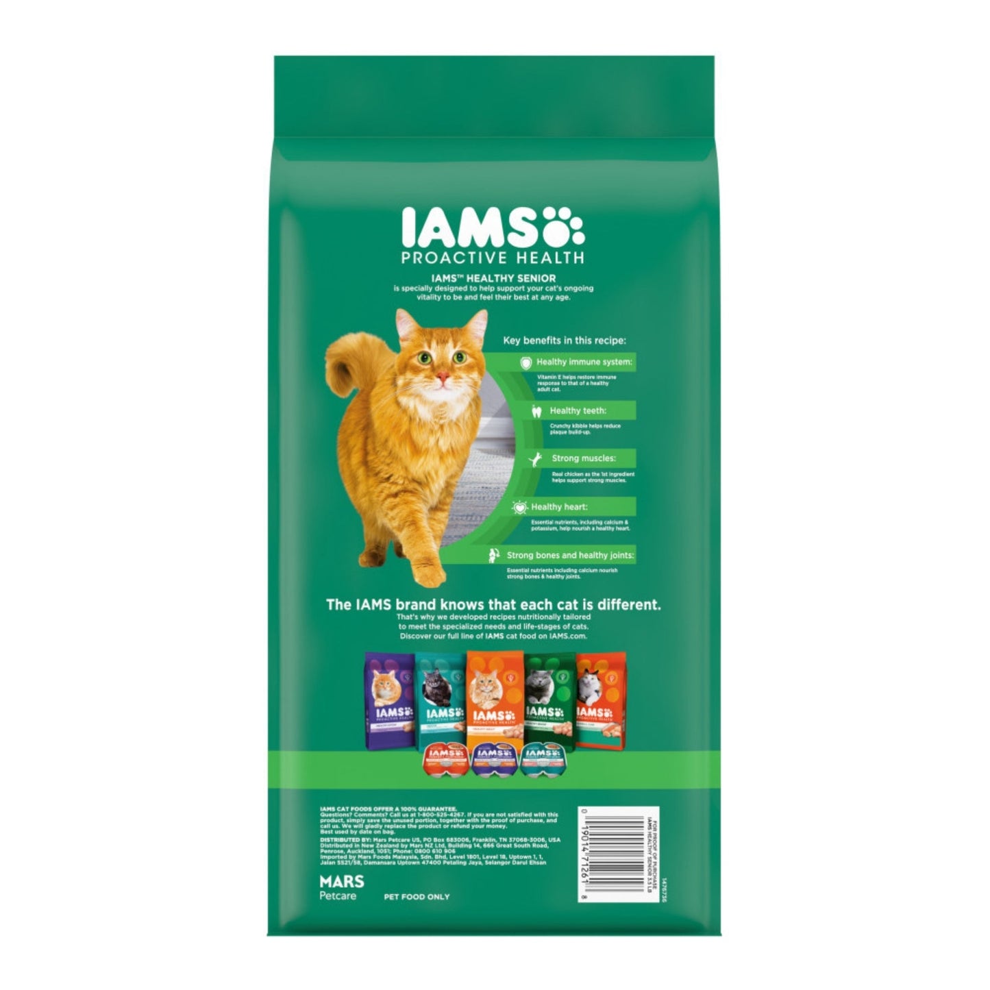 IAMS Proactive Health Senior Dry Cat Food Chicken 3.5lb IAMS