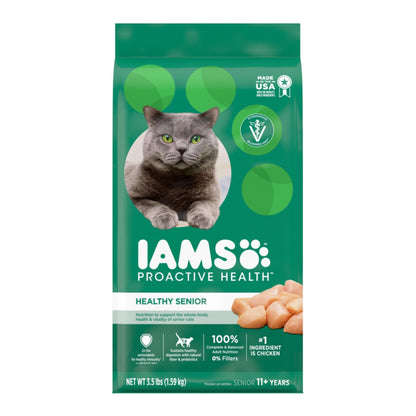 IAMS Proactive Health Senior Dry Cat Food Chicken 3.5lb IAMS