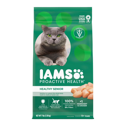 IAMS Proactive Health Senior Dry Cat Food Chicken 7lb IAMS