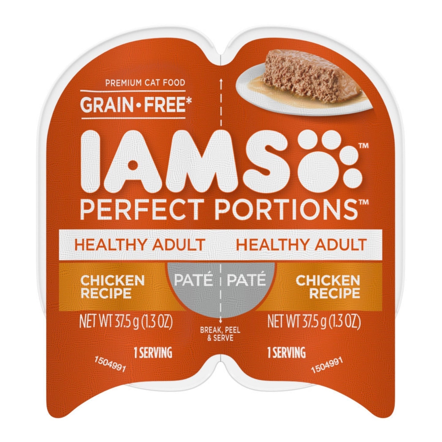 IAMS Perfect Portions Grain Free Healthy Paté Adult Wet Cat Food Chicken 2.6oz 24pk IAMS
