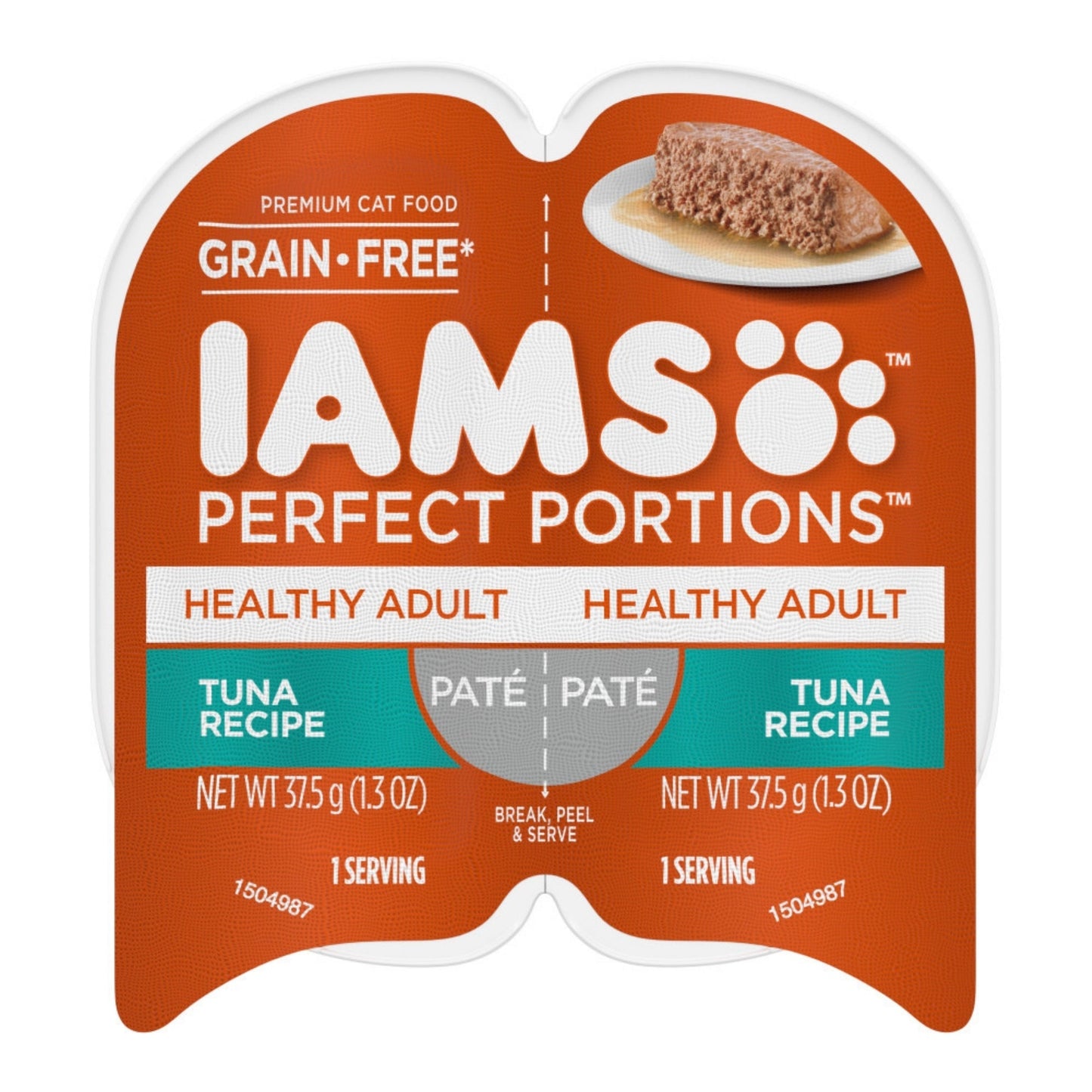 IAMS Perfect Portions Grain Free Healthy Paté Adult Wet Cat Food Tuna 2.6oz 24pk IAMS