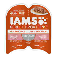 IAMS Perfect Portions Grain Free Healthy Paté Adult Wet Cat Food Salmon 2.6oz 24pk IAMS