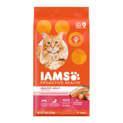 IAMS Proactive Health Adult Dry Cat Food Salmon 3.5lb IAMS