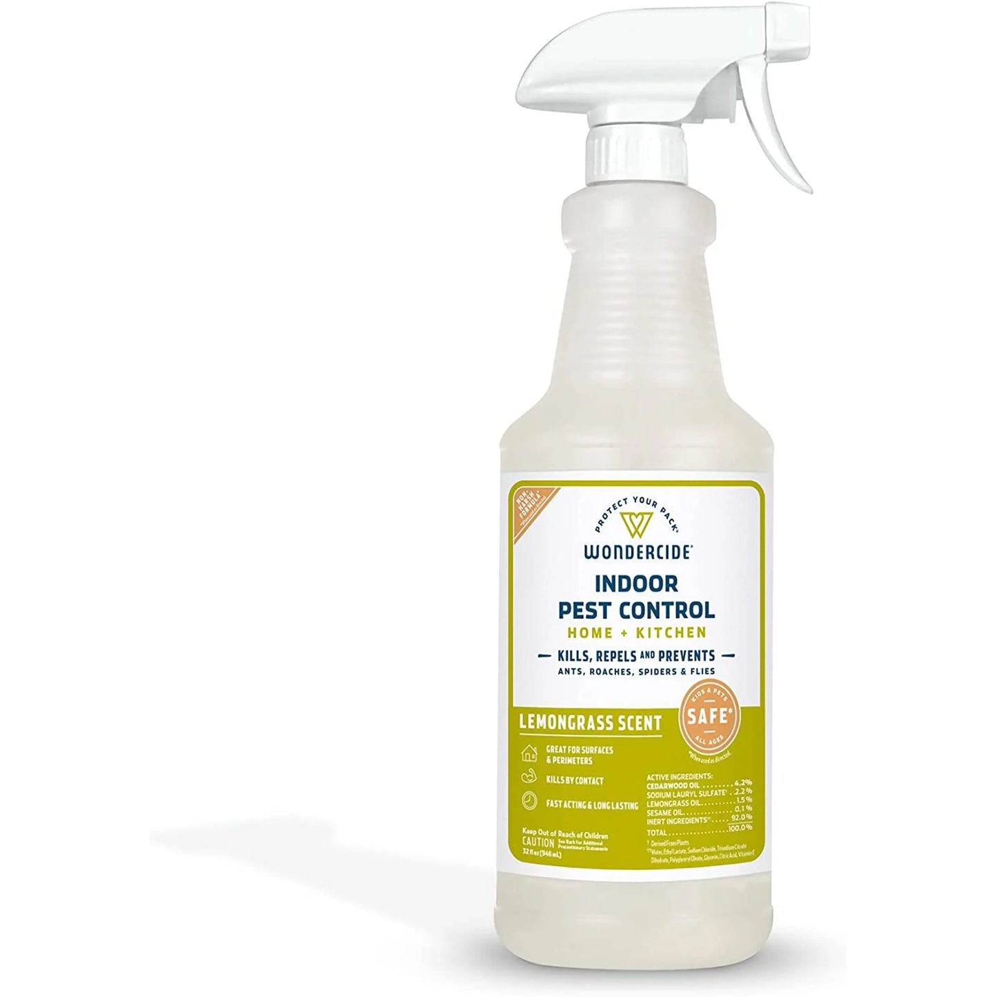 Wondercide Flea Tick And Mosquito Control Spray 32 oz.- Lemongrass Wondercide