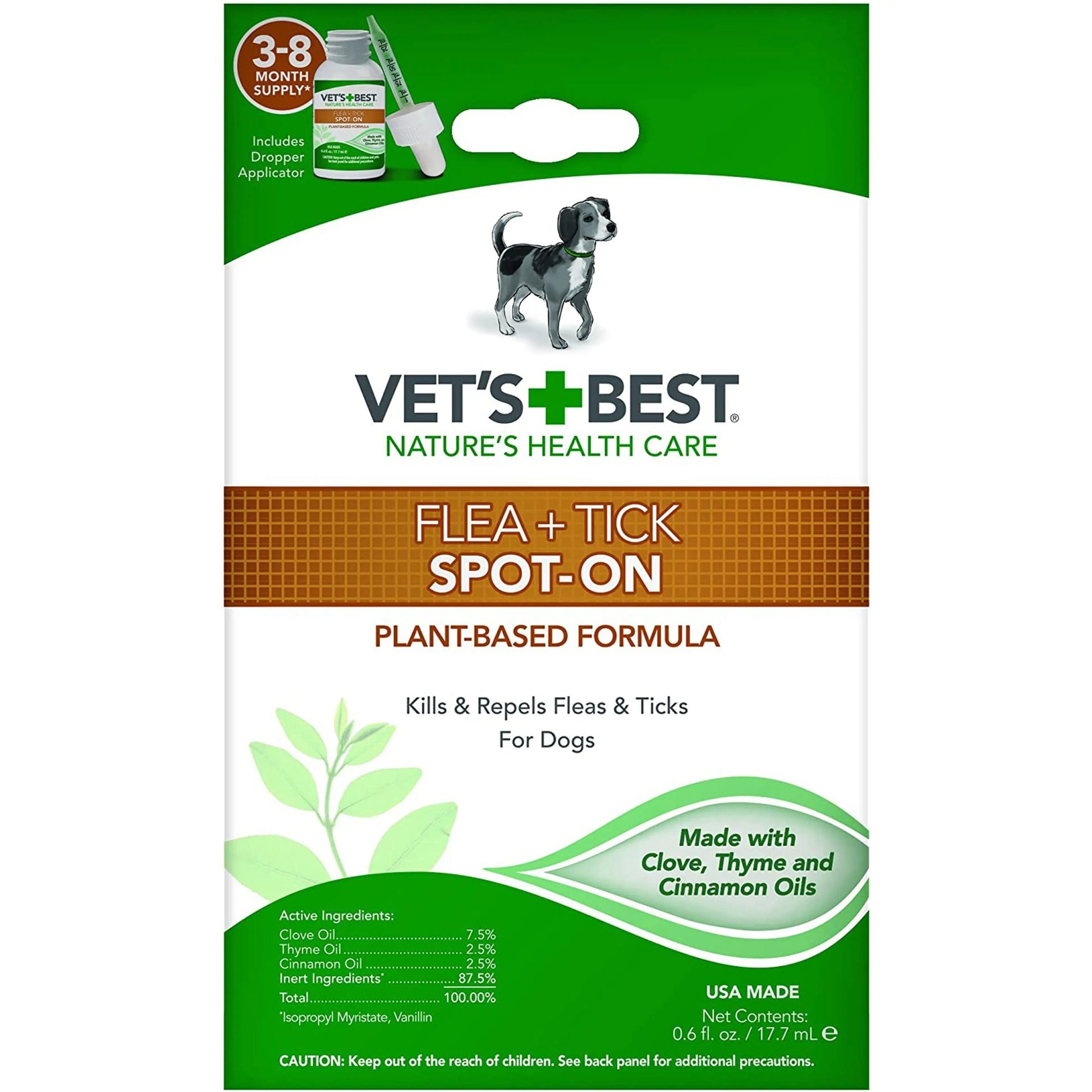 Vet's Best Flea and Tick Spot-On 1ea/4.6 ml, 4 ct Vet's Best