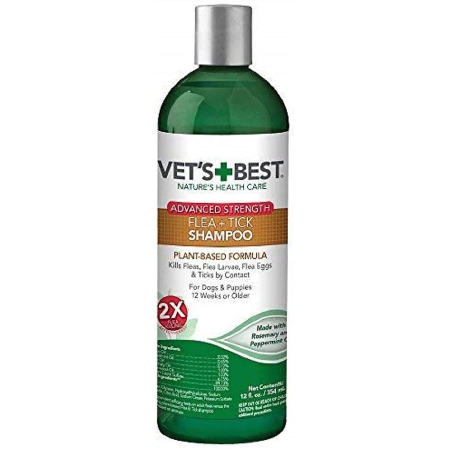 Vet's Best Flea & Tick Advanced Strength Shampoo for Dogs 1ea/12 fl oz Vet's Best