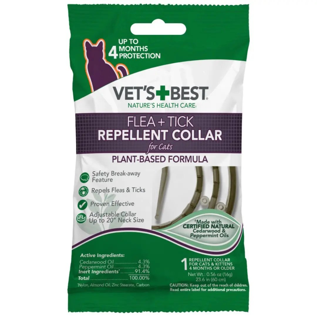 Vet's Best Flea  Tick Repellent Collar for Cats Plant Based Formula 1ea/1 ct Vet's Best