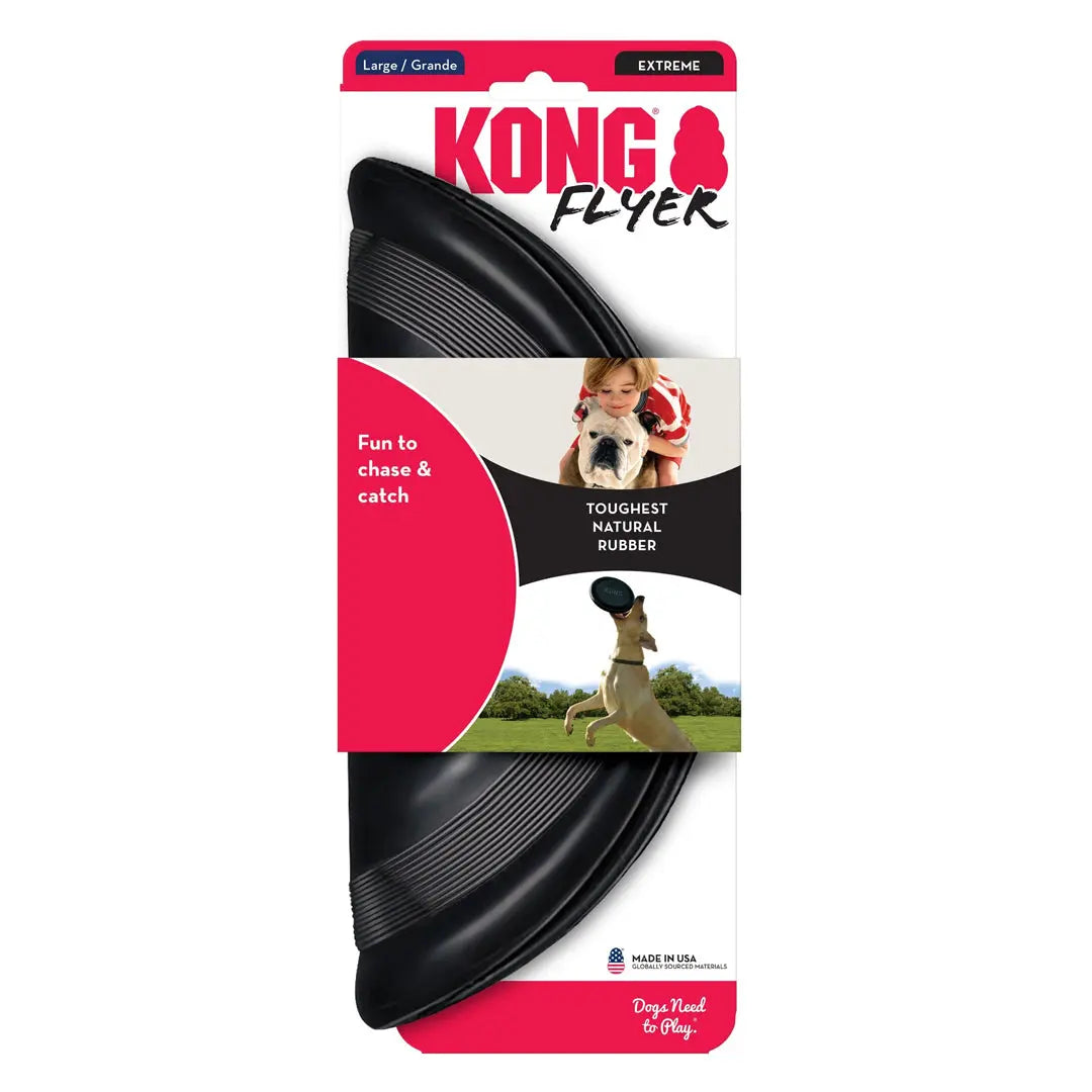 KONG Extreme Flyer Dog Toy Black 1ea/LG Kong
