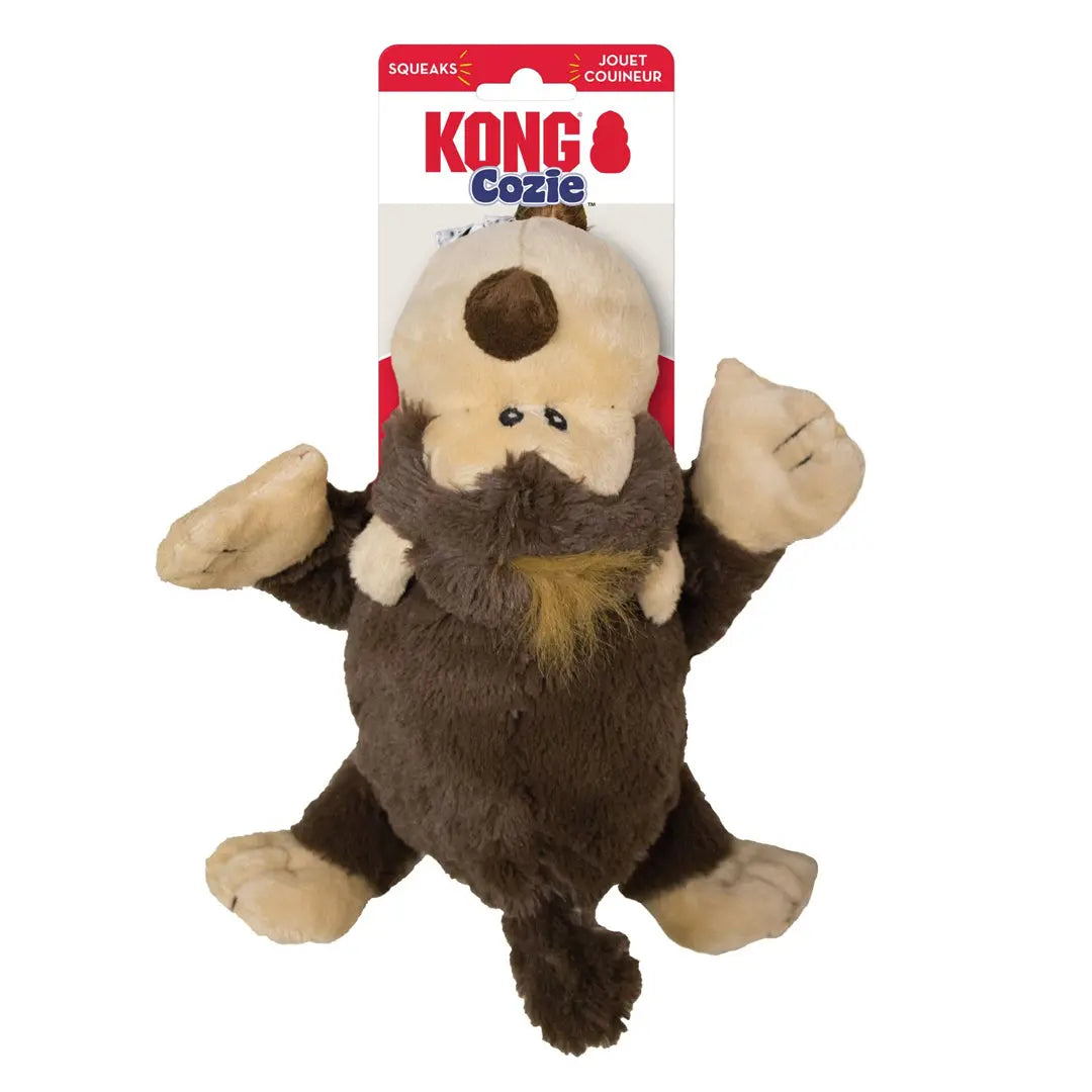 KONG Cozie Spunky Monkey Plush Dog Toy Brown 1ea/MD Kong
