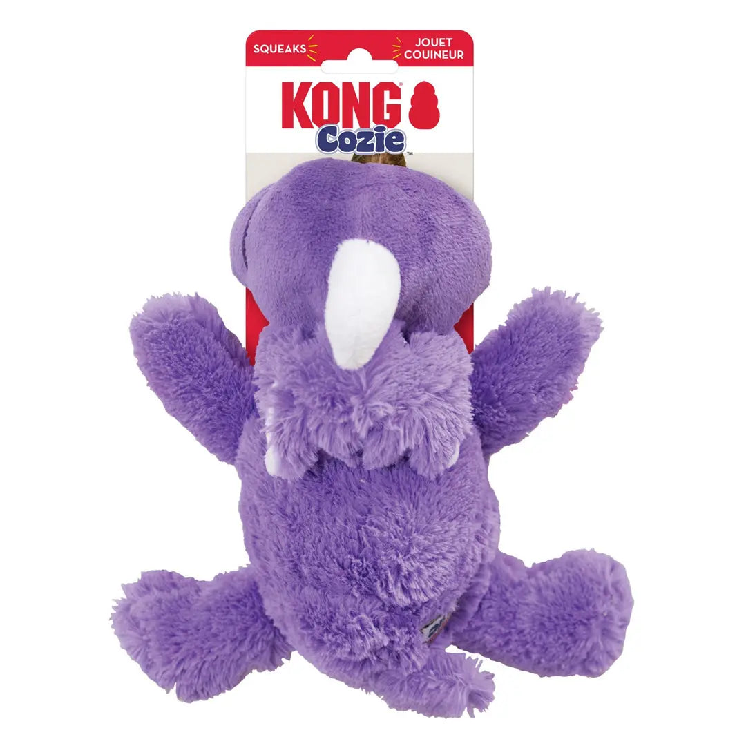 KONG Cozie Rosie Rhino Plush Dog Toy Purple 1ea/MD Kong