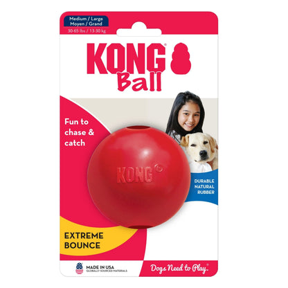 KONG Ball Dog Toy Red 1ea/MD/LG Kong