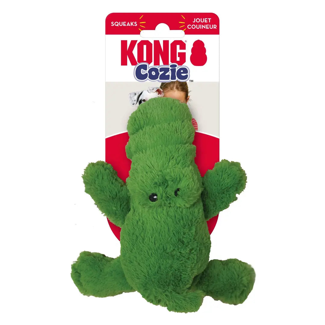 KONG Cozie Ali Alligator Plush Dog Toy Green 1ea/SM Kong