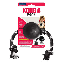 KONG Extreme Ball with Rope Dog Toy Black/White 1ea/LG Kong