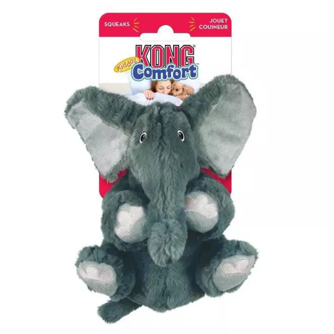KONG Comfort Kiddos Elephant Dog Toy Gray 1ea/XS Kong