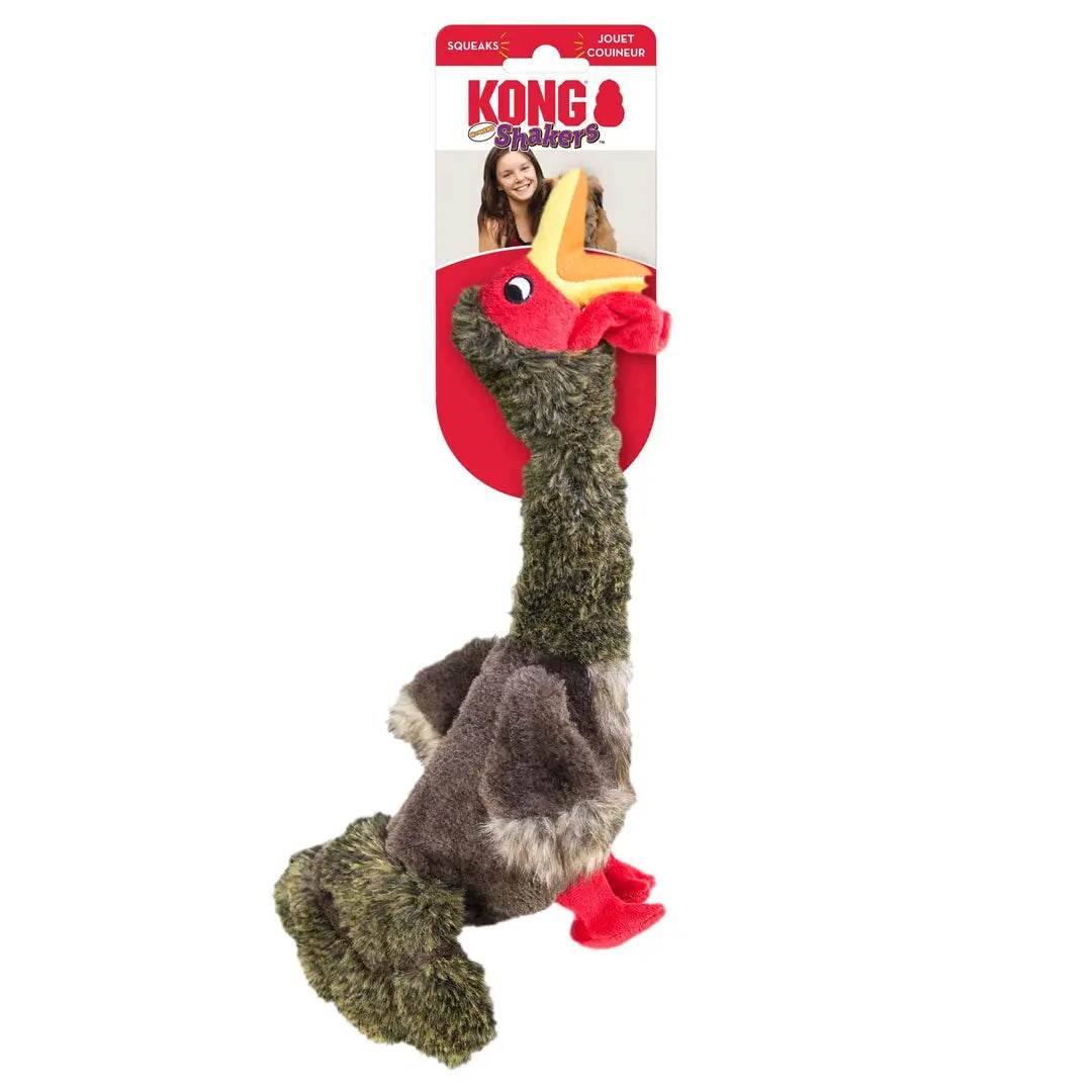 KONG Shakers Honkers Turkey Dog Toy Multi-Color 1ea/LG Kong