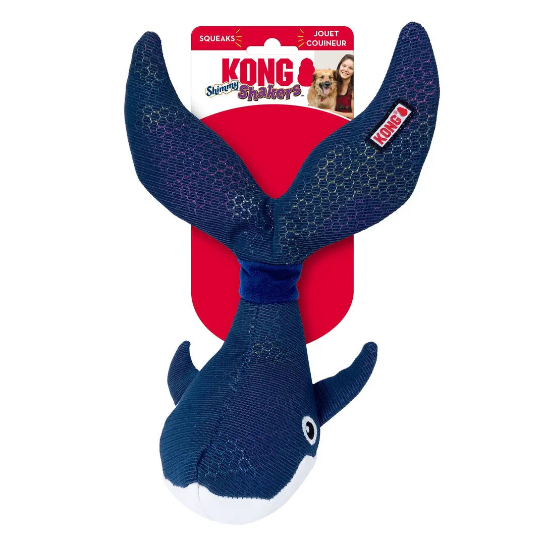 KONG Shakers Shimmy Dog Toy Whale 1ea/MD Kong