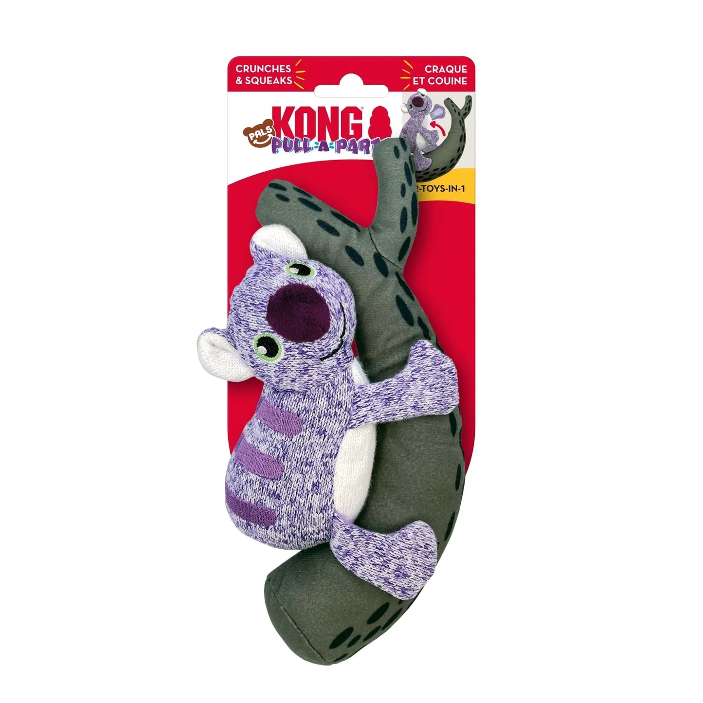 KONG Pull-A-Partz Pals Dog Toy Koala, SM (2 pack) Kong