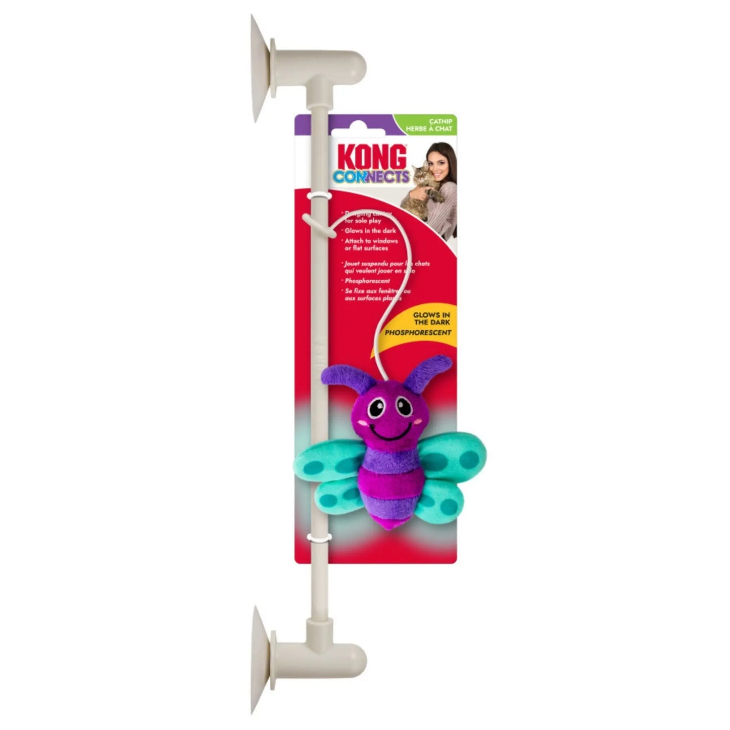 KONG Connects Glow Firefly Cat Toy 1ea/One Size Kong