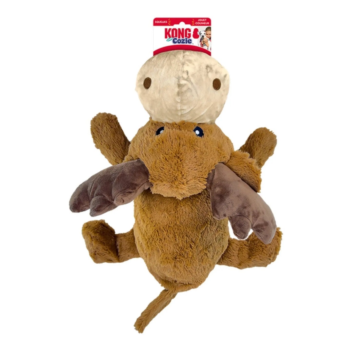 KONG Cozie Marvin Moose Plush Dog Toy 1ea/LG Kong