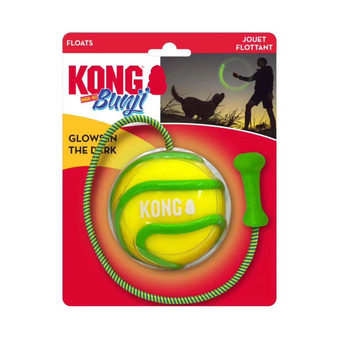 KONG Bunji HighViz Ball Dog Toy Assorted, 1ea/LG Kong